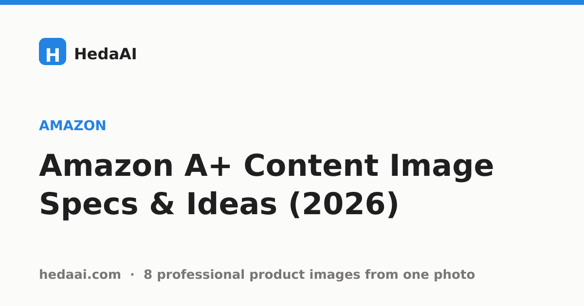 Amazon A+ Content Image Specs & Ideas 2026 | HedaAI